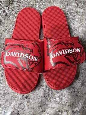 ISlide Davidson Wildcats NCAA Logo Men Slide Sandals Size 13 New